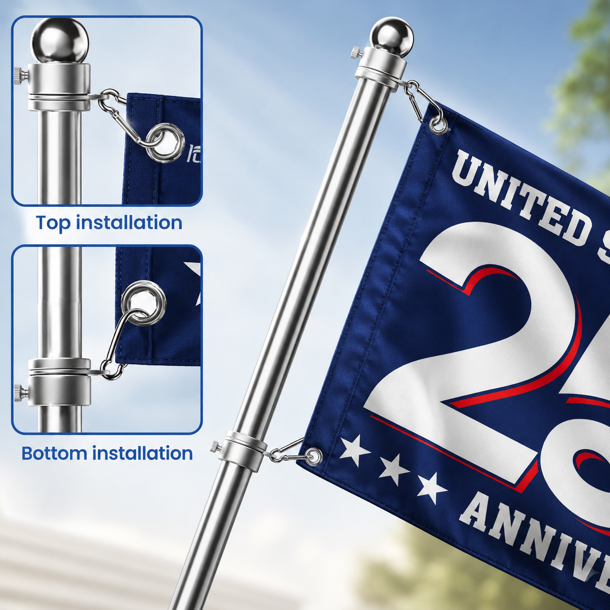 1776–2026 America 250th Anniversary Flag – Patriotic USA Decoration