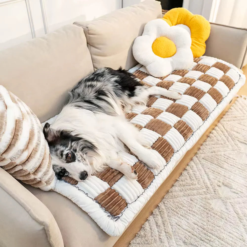 Lazy Soft Flannel Breathable Pet Mat Non-slip Couch Cover