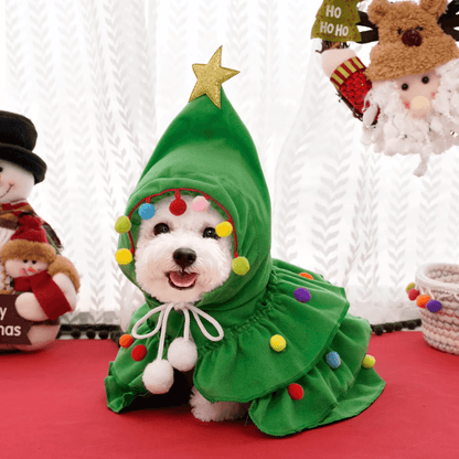 Festlicher Weihnachtsmann-Umhang für Haustiere