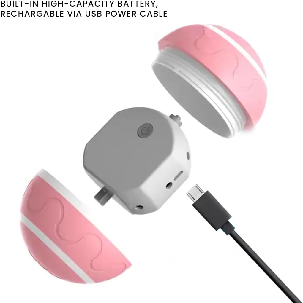 Yellow LED Remote-Controlled Interactive Toy Ball – Bouncy Light-Up Enrichment Toy for Dogs, Puppies, and Indoor Cats