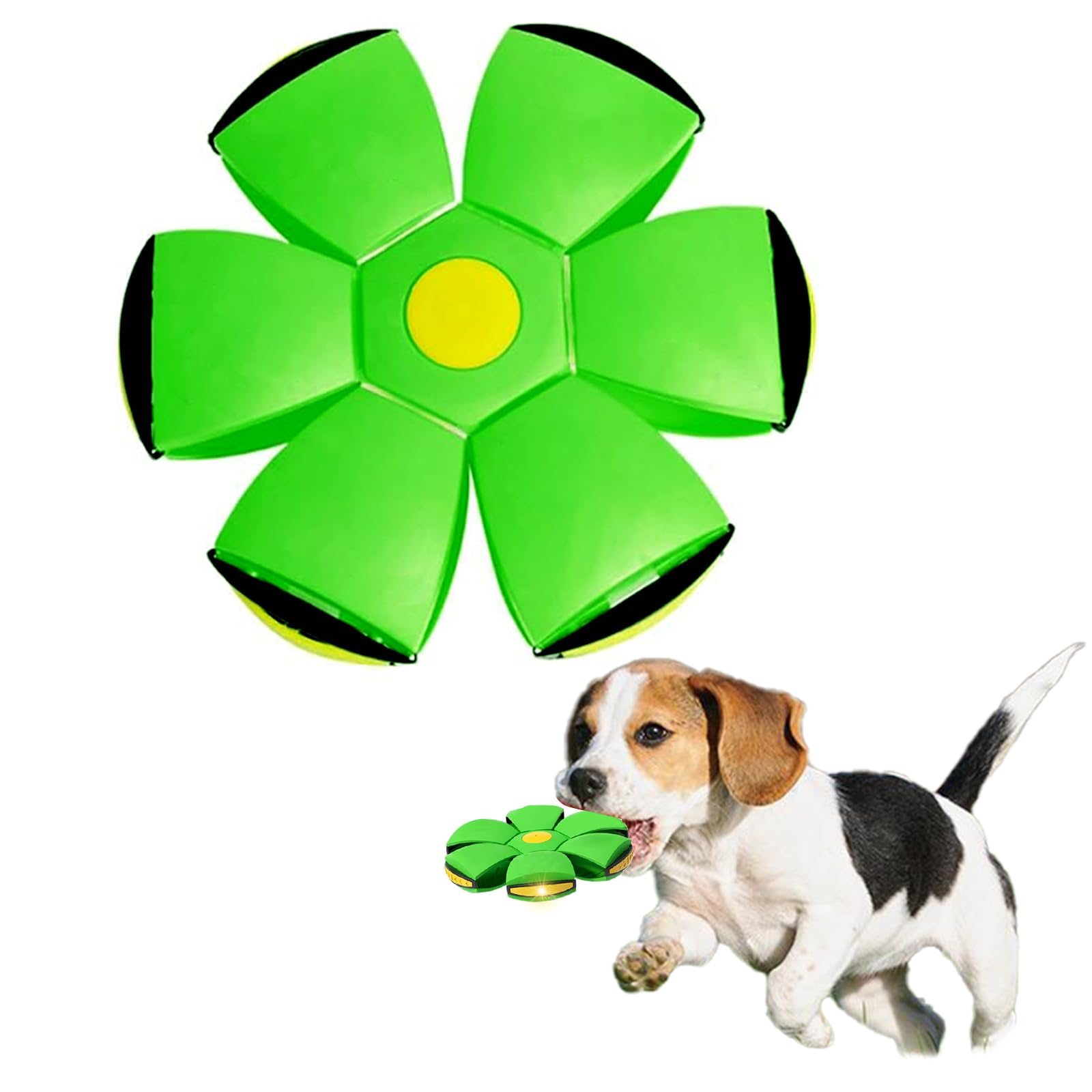 2PCS Dog Flying Disc Toy, Pet Toy Flying Saucer Ball with 3 Light for Dogs, Dog Toy Outdoor Toy Doggy Disc Ball, Outdoor Games