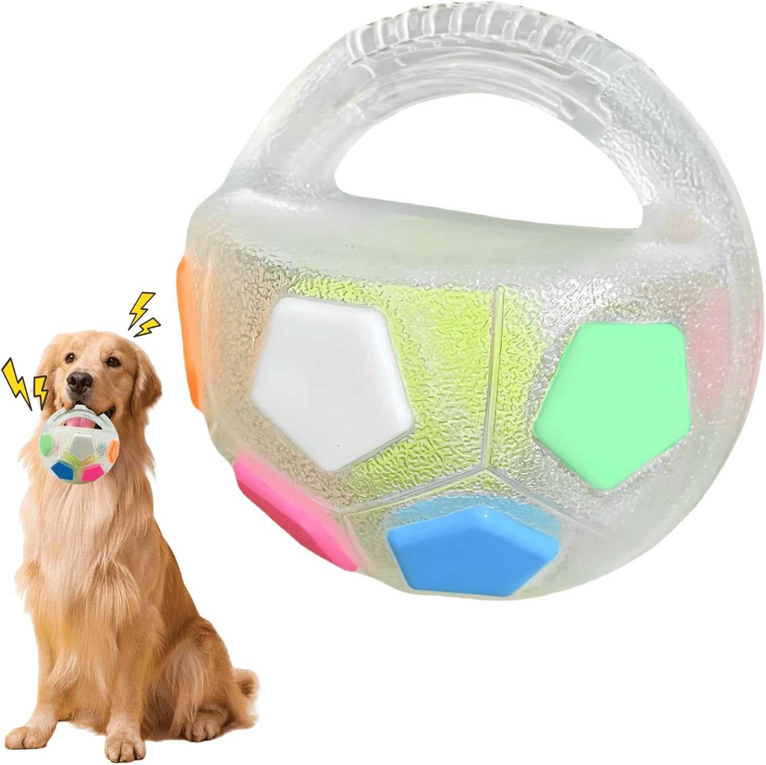 Tough Durable Ball Toy for Aggressive Chewers Ball in Bottle Strong Rubber Football Dog Chew Fetch Toy for Medium Large Breeds