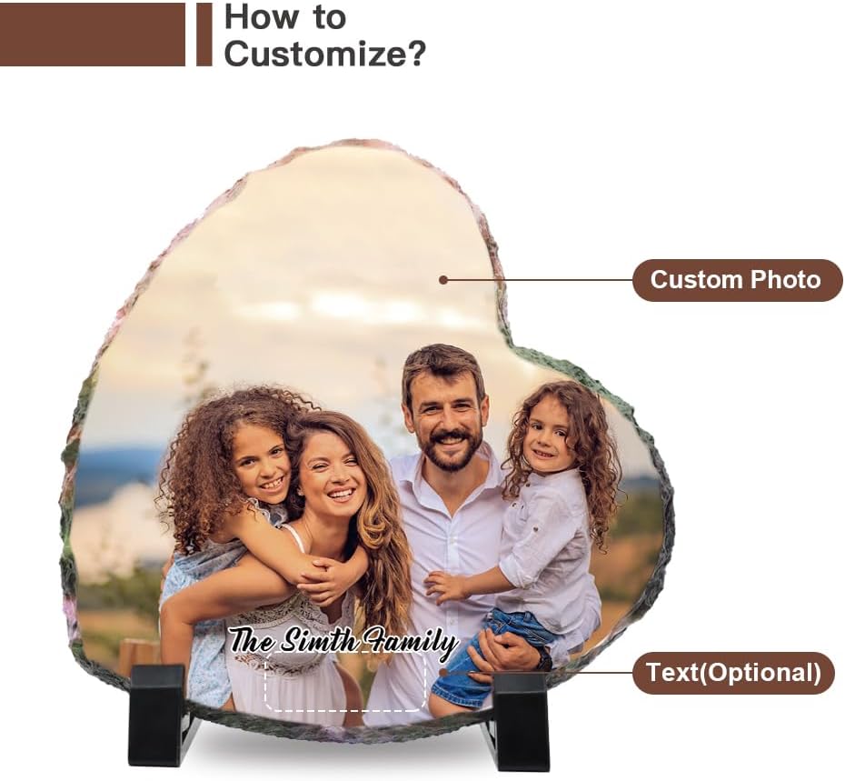 Personalized Picture Frame - Custom Photo Frame Gifts, Customized Anniversary Wedding Gifts for Mothers Fathers Day Valentine's Day