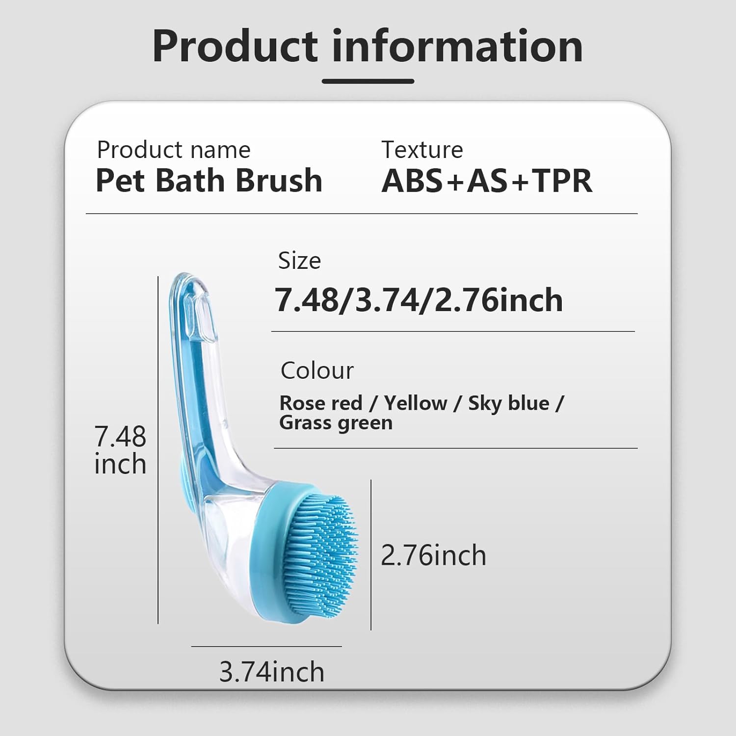 Dog Brush 2-in-1 Pet Bath Brush with Soap Dispenser, Dog Shampoo Brush Bubble Maker 2025 - Dog Bath Scrubber for Bathing, Grooming & Massage - for Long/Short Haired Dogs & Cats (green)