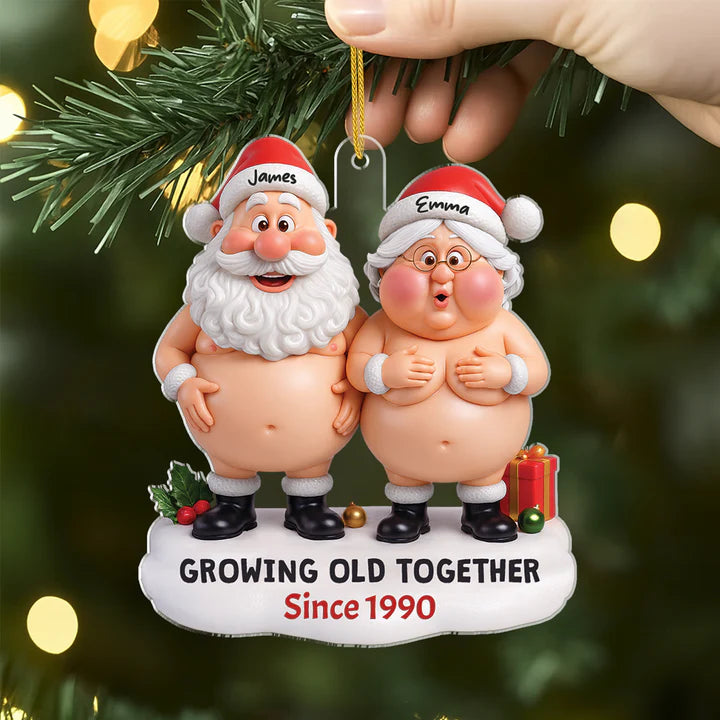 [3D Printing Effect] Custom Acrylic Ornaments - Funny Xmas Gifts for Couples