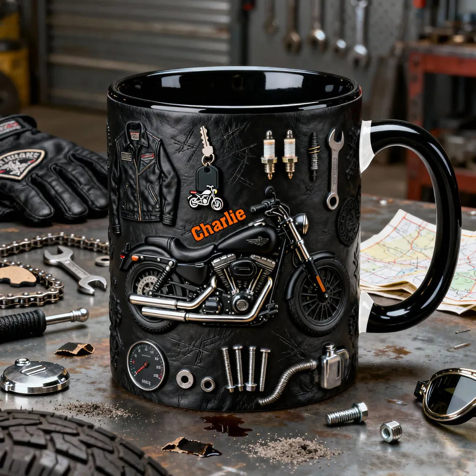 Motorcycle - Personalized Biker Accent Mug