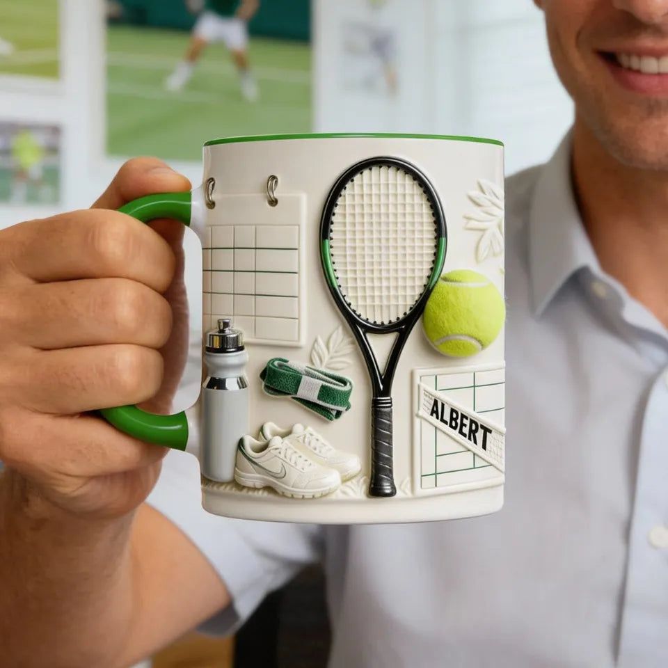 Match Day Tennis Coffee Mug - Personalized Gift For Tennis Players