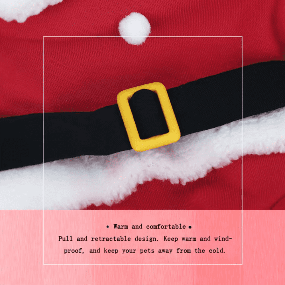 Disfraz festivo de Papá Noel para perro