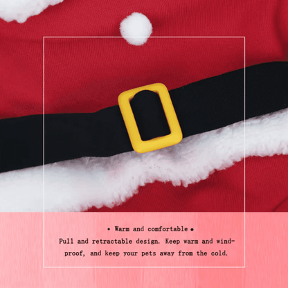 Disfraz festivo de Papá Noel para perro