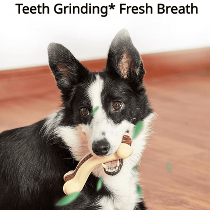 Juguete masticable para perros con forma de anillo de piel de vaca