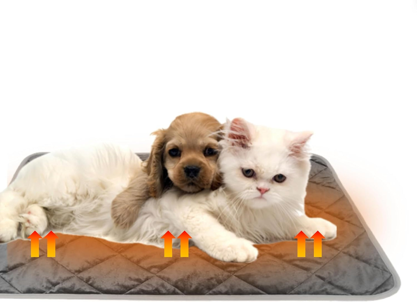 Outdoor Indoor Winter Pet House with Self Warming Pad & Transparent Curtain, Weatherproof Heat Insulated Shelter Enclosure for Cats Dogs Rabbits, Portable Collapsible Waterproof Tent for Feral Animals