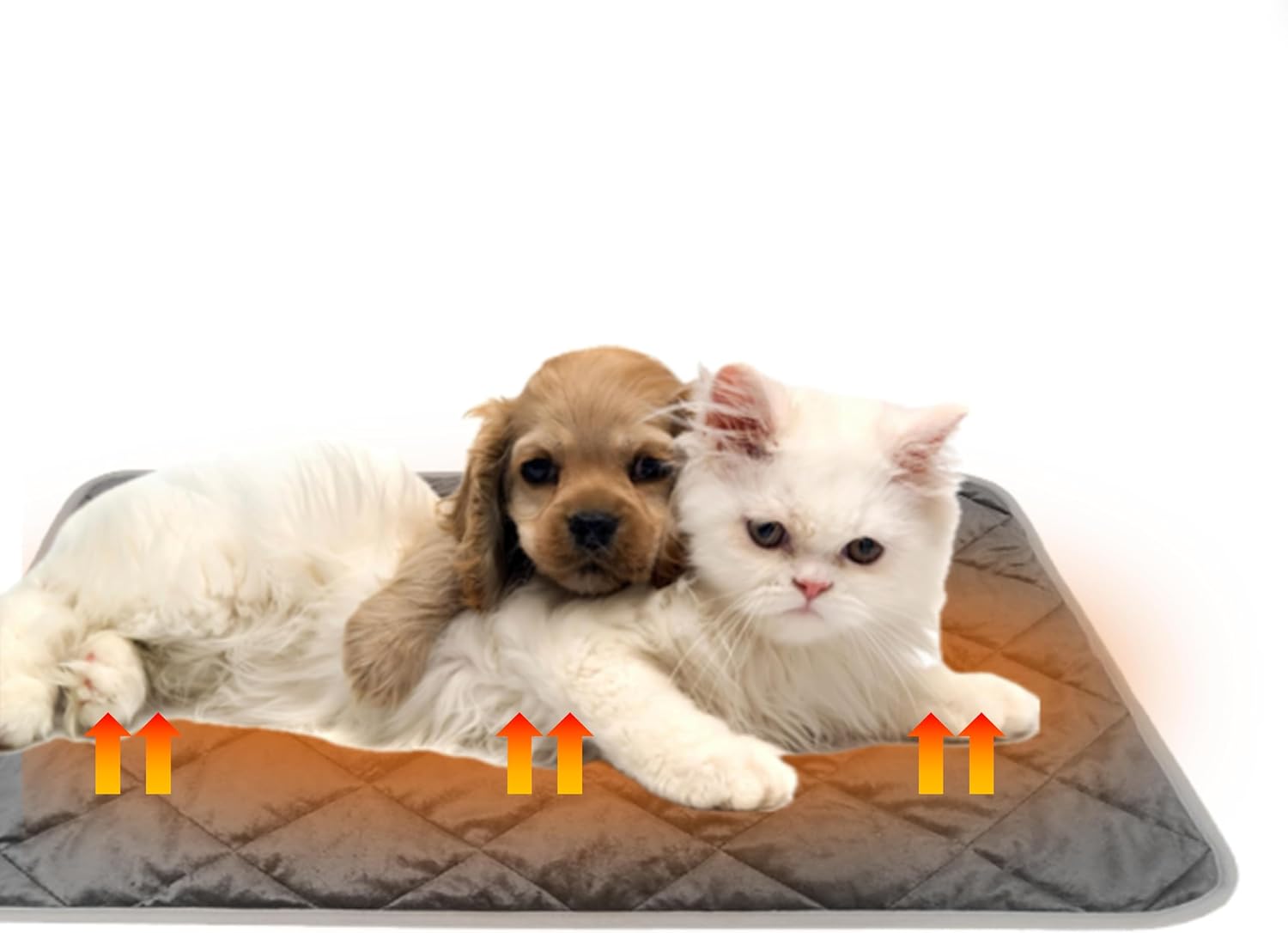 Outdoor Indoor Winter Pet House with Self Warming Pad & Transparent Curtain, Weatherproof Heat Insulated Shelter Enclosure for Cats Dogs Rabbits, Portable Collapsible Waterproof Tent for Feral Animals