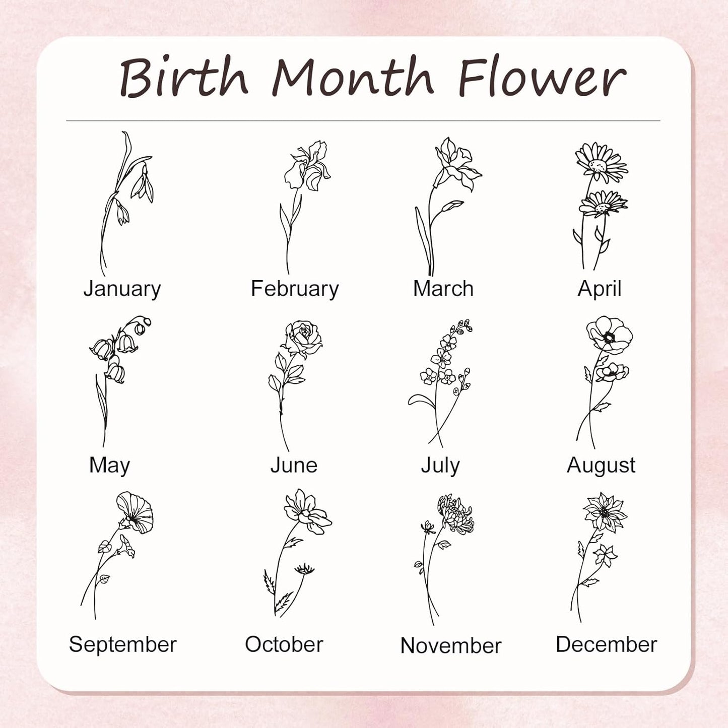 Personalized 40 Oz Tumbler with Handle and Straw, Custom Cup with Name & Birth Flower, Stainless Steel Travel Coffee Tumbler