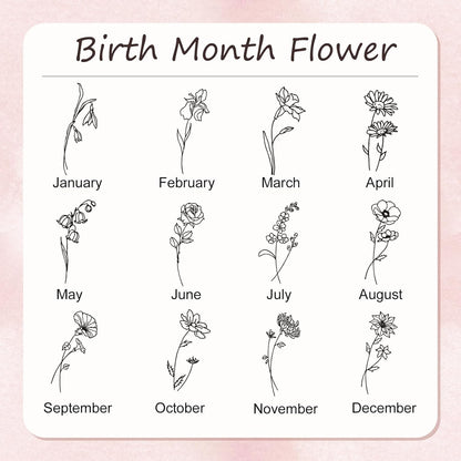 Personalized 40 Oz Tumbler with Handle and Straw, Custom Cup with Name & Birth Flower, Stainless Steel Travel Coffee Tumbler