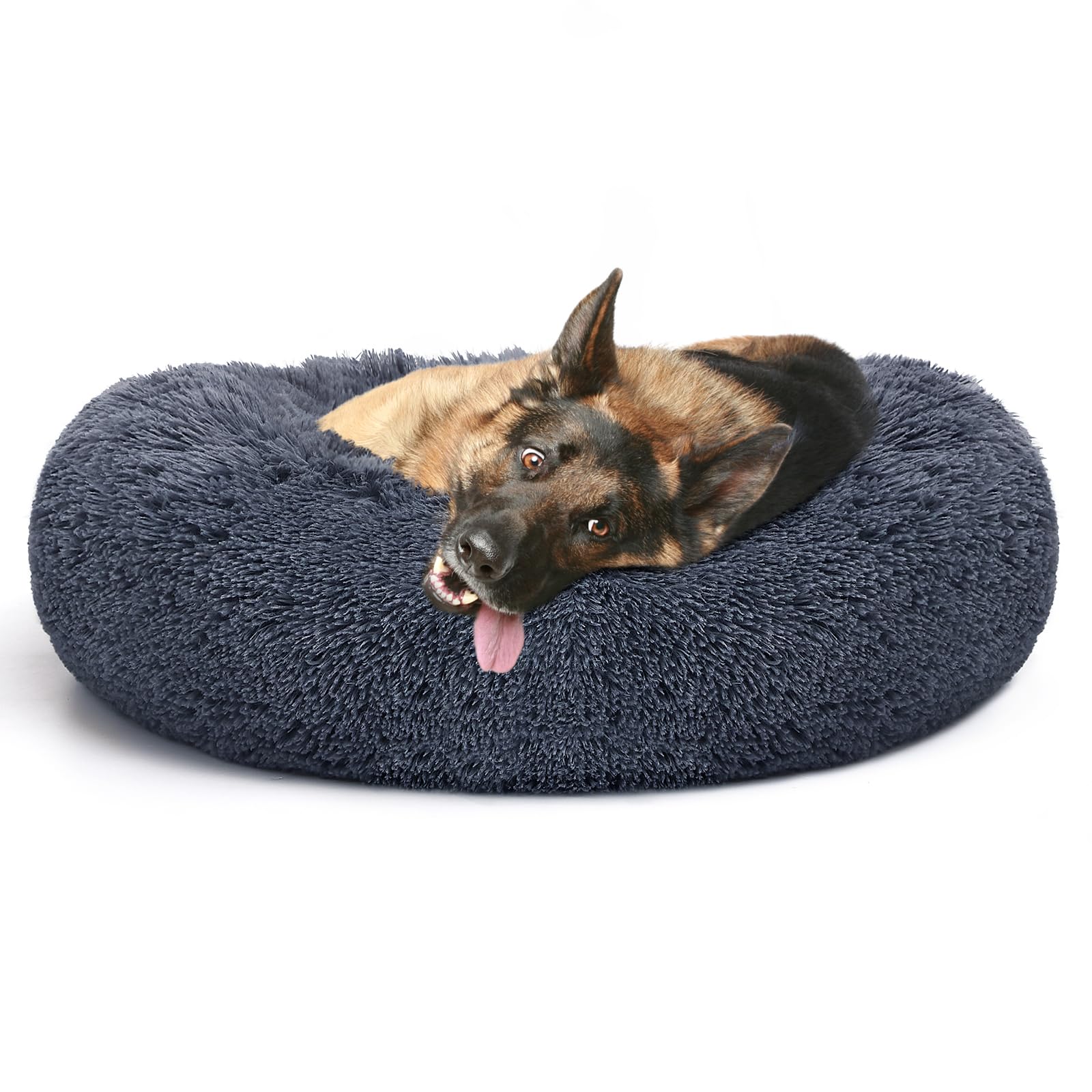 MIXJOY Ultra Soft & Comfortable Donut Cuddler Round Dog & Cat Bed (30'', Brown)