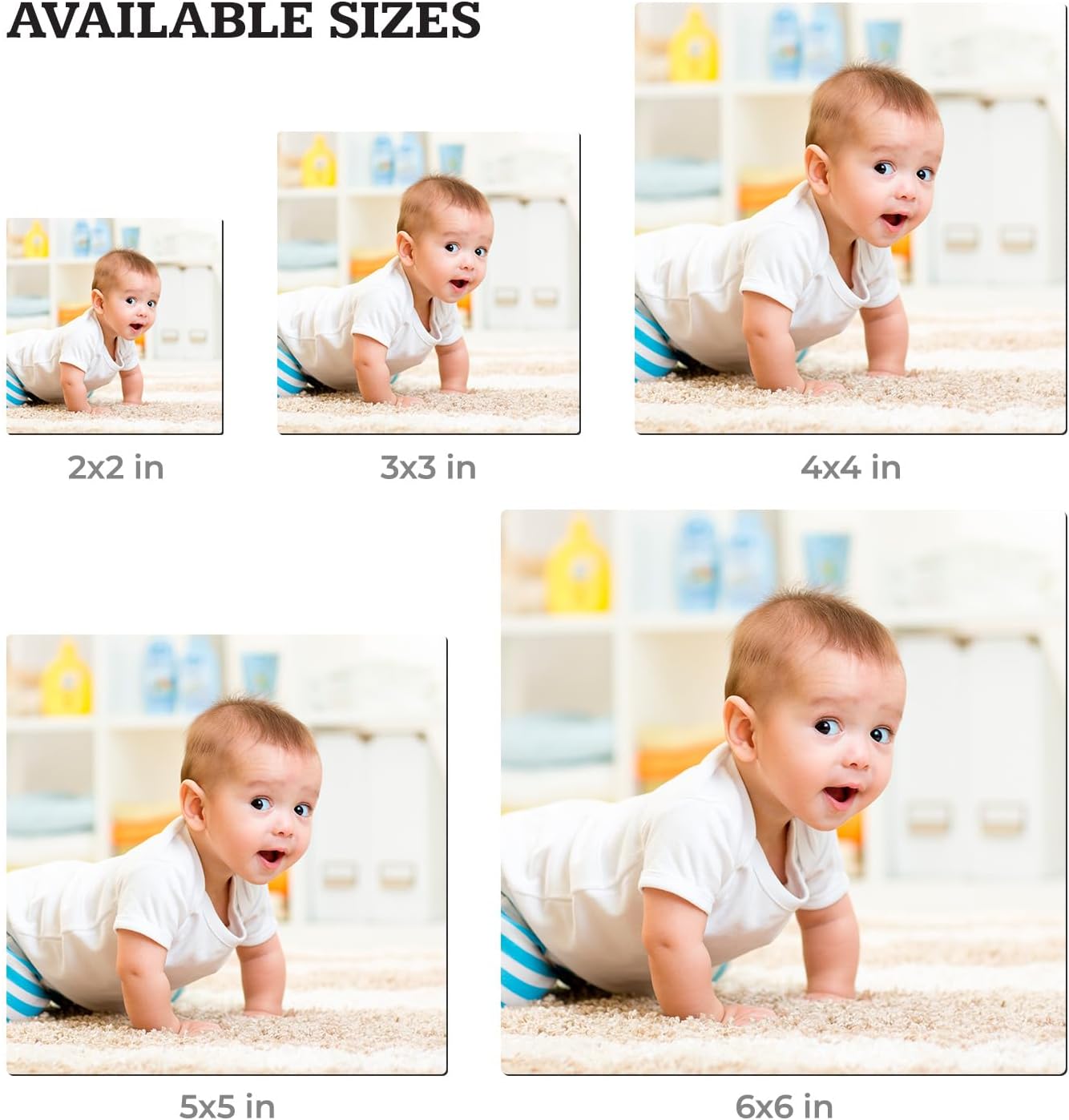 Custom Photo Magnet, Personalized Picture for Kitchen Fridge, Locker and Office Magnets with Variation Shapes and Four Differents Sizes