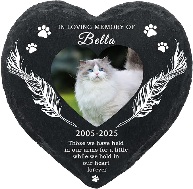 Dog Memorial Gifts for Loss of Dog Cat,Personalized Pet Memorial Stone with Photo Name