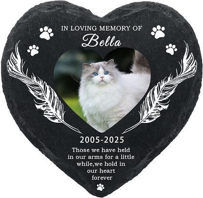 Dog Memorial Gifts for Loss of Dog Cat,Personalized Pet Memorial Stone with Photo Name