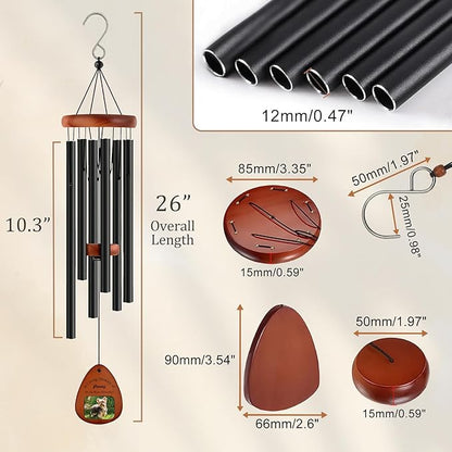 Personalized Pet Memorial Wind Chime with Photo – Custom Dog & Cat Remembrance Gift, Sympathy Gift for Pet Loss