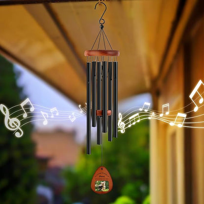 Personalized Pet Memorial Wind Chime with Photo – Custom Dog & Cat Remembrance Gift, Sympathy Gift for Pet Loss