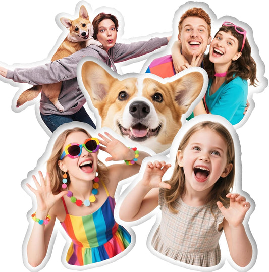 Personalized Face Pillow with Picture - White Elephant Gifts - Personalized Gag Gifts Funny Christmas Birthday Gifts for Boyfriend Mom Dad