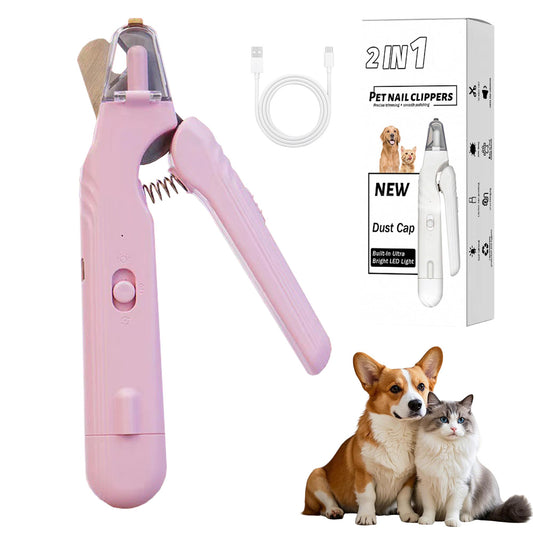 The SafeTrim Dogs Cats Pets Claw Trimmer with LED Lights