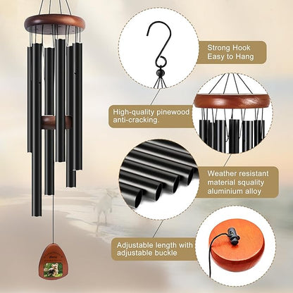 Personalized Pet Memorial Wind Chime with Photo – Custom Dog & Cat Remembrance Gift, Sympathy Gift for Pet Loss