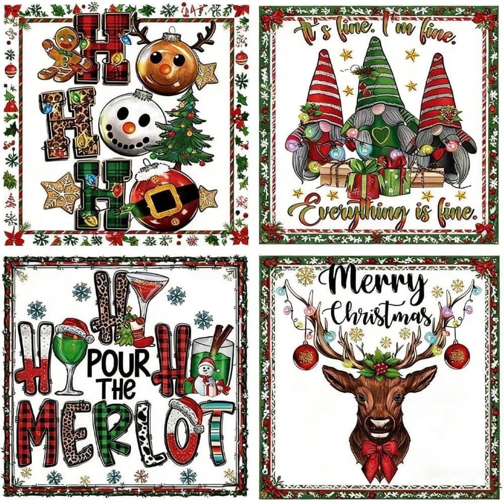 15pcs Christmas Mystery Dtf Transfer Bundle – Ready to Press Holiday Designs for Festive DIY Creations,Christmas Iron on Transfers for Clothes T-Shirts Pillow Cover Hoody (15pcs)