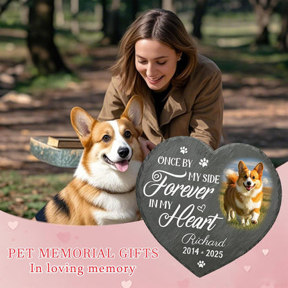 Personalized Pet Memorial Stone - Custom Dog Grave Marker with Name & Photo - Sympathy Gifts for Loss of Beloved Dog