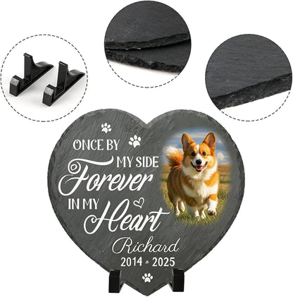 Personalized Pet Memorial Stone - Custom Dog Grave Marker with Name & Photo - Sympathy Gifts for Loss of Beloved Dog