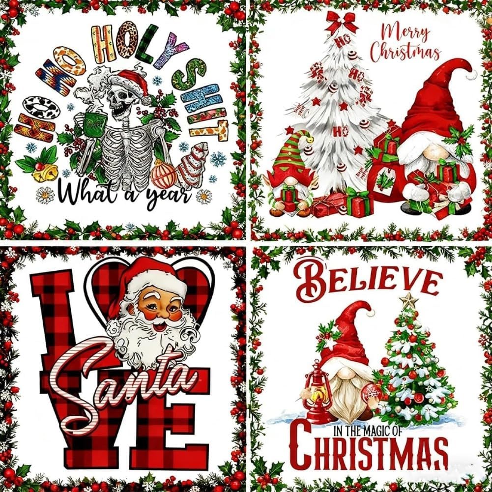 15pcs Christmas Mystery Dtf Transfer Bundle – Ready to Press Holiday Designs for Festive DIY Creations,Christmas Iron on Transfers for Clothes T-Shirts Pillow Cover Hoody (15pcs)