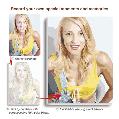 Texture of Dreams Personalized Paint by Numbers Kit for Adults, Acrylic Painting Oil Painting on Framed & Stretched Canvas