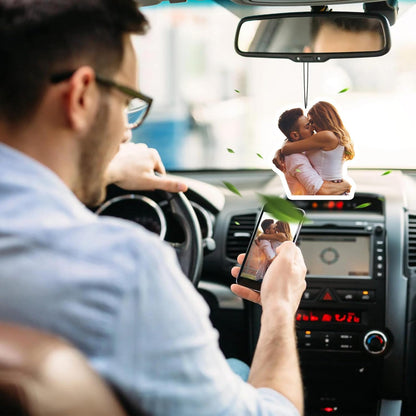 Benutzerdefinierte Lufterfrischer mit Bild - Personalisierte doppelseitige Foto-Lufterfrischer, für Auto Kleiderschrank Bad Hängeornamente