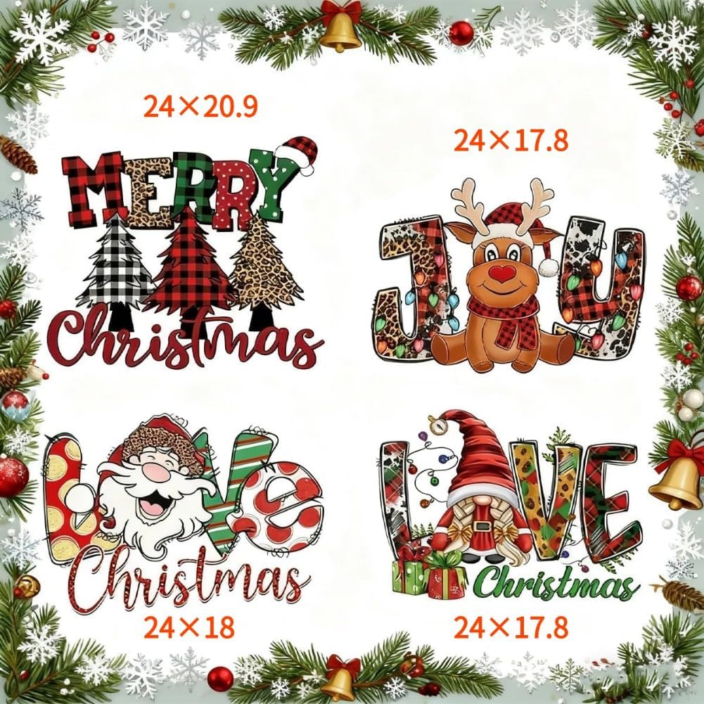 15pcs Christmas Mystery Dtf Transfer Bundle – Ready to Press Holiday Designs for Festive DIY Creations,Christmas Iron on Transfers for Clothes T-Shirts Pillow Cover Hoody (15pcs)