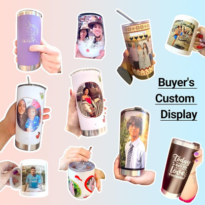 Personalized Coffee Tumbler, Custom Mugs with Pictures Text Name Logo, 30oz Stainless Steel Personalized Mug Cup