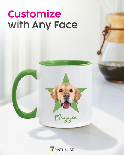 Custom Mugs With Star Face Pictures - Personalized Mugs with Face, Image - Customized Cups, Customized Funny Kitchen Gift, Fun Coffee Cups
