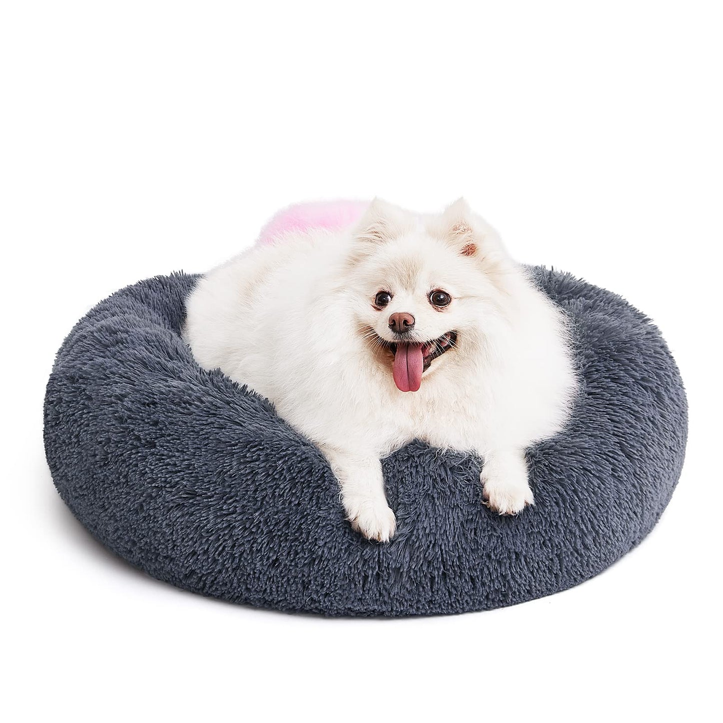 MIXJOY Ultra Soft & Comfortable Donut Cuddler Round Dog & Cat Bed (30'', Brown)