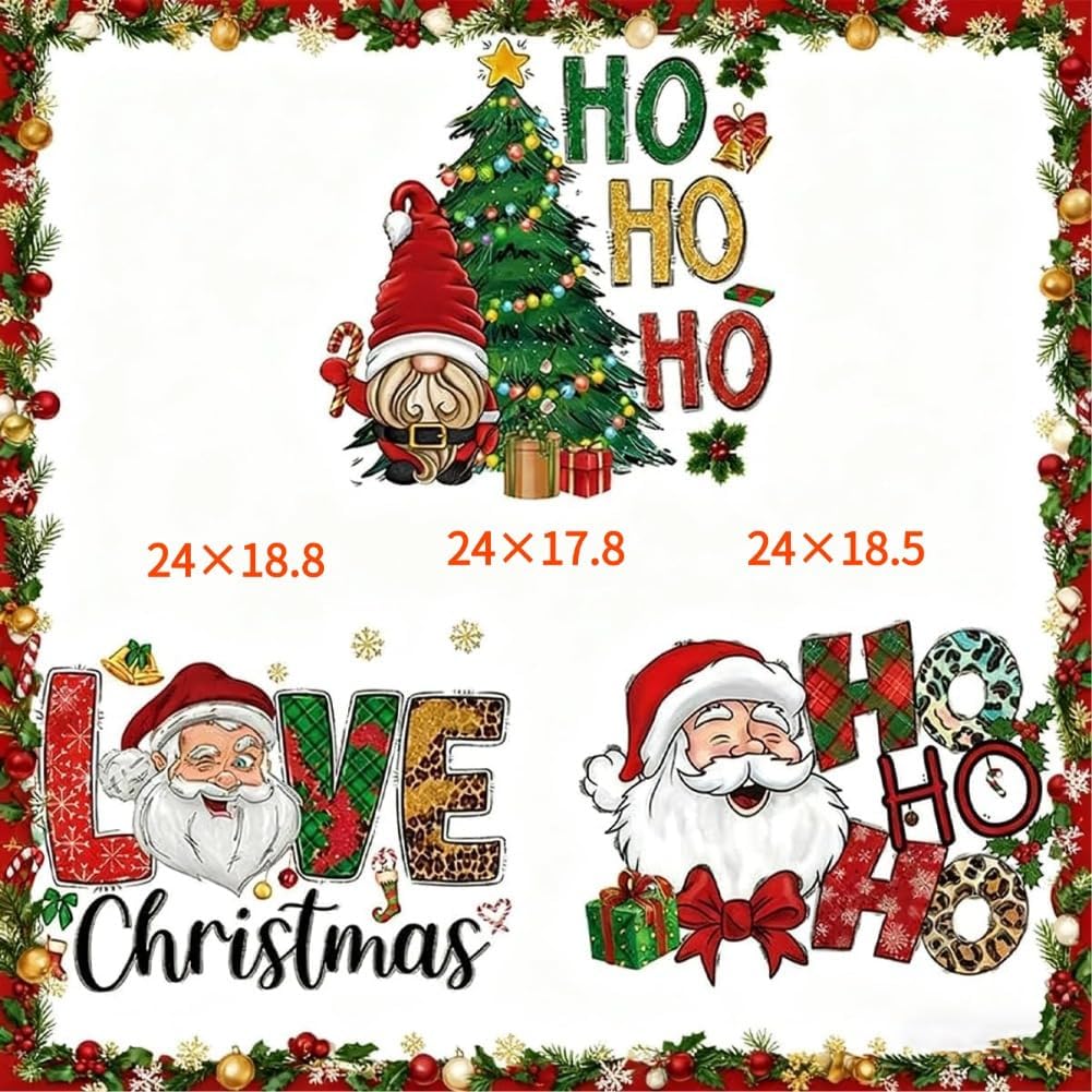 15pcs Christmas Mystery Dtf Transfer Bundle – Ready to Press Holiday Designs for Festive DIY Creations,Christmas Iron on Transfers for Clothes T-Shirts Pillow Cover Hoody (15pcs)