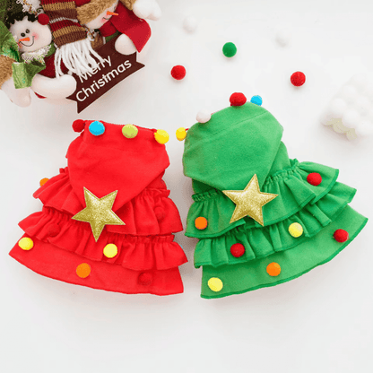 Festlicher Weihnachtsmann-Umhang für Haustiere