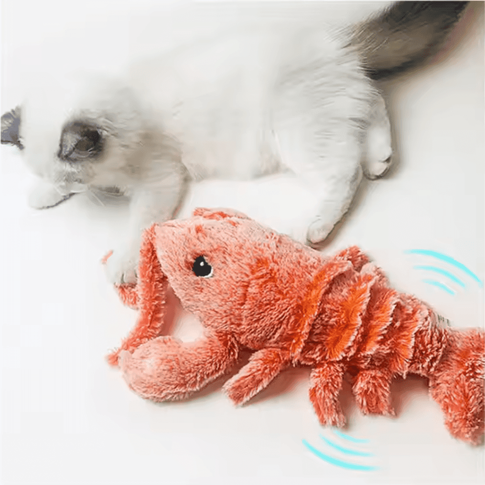 Wiggly Lobster Interactive Pet Toy