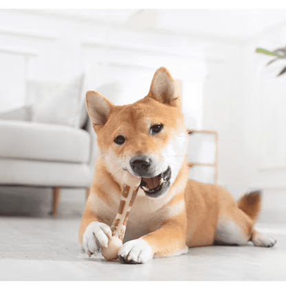 Juguete masticable para perros con forma de anillo de piel de vaca