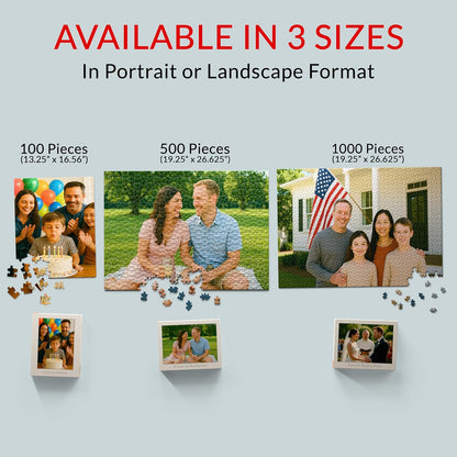 MyPuzzle Custom Photo Puzzle - Personalized Jigsaw Puzzle Made from Your Own Picture, Ideal Gift for Birthdays, Mother's Day, Valentine's Day