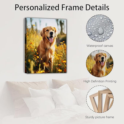 Leinwandbilder mit Ihren Fotos, personalisierte Foto-Leinwand, personalisierter Leinwand-Bilderrahmen, Wandkunst, Weihnachts- und Geburtstagsgeschenke