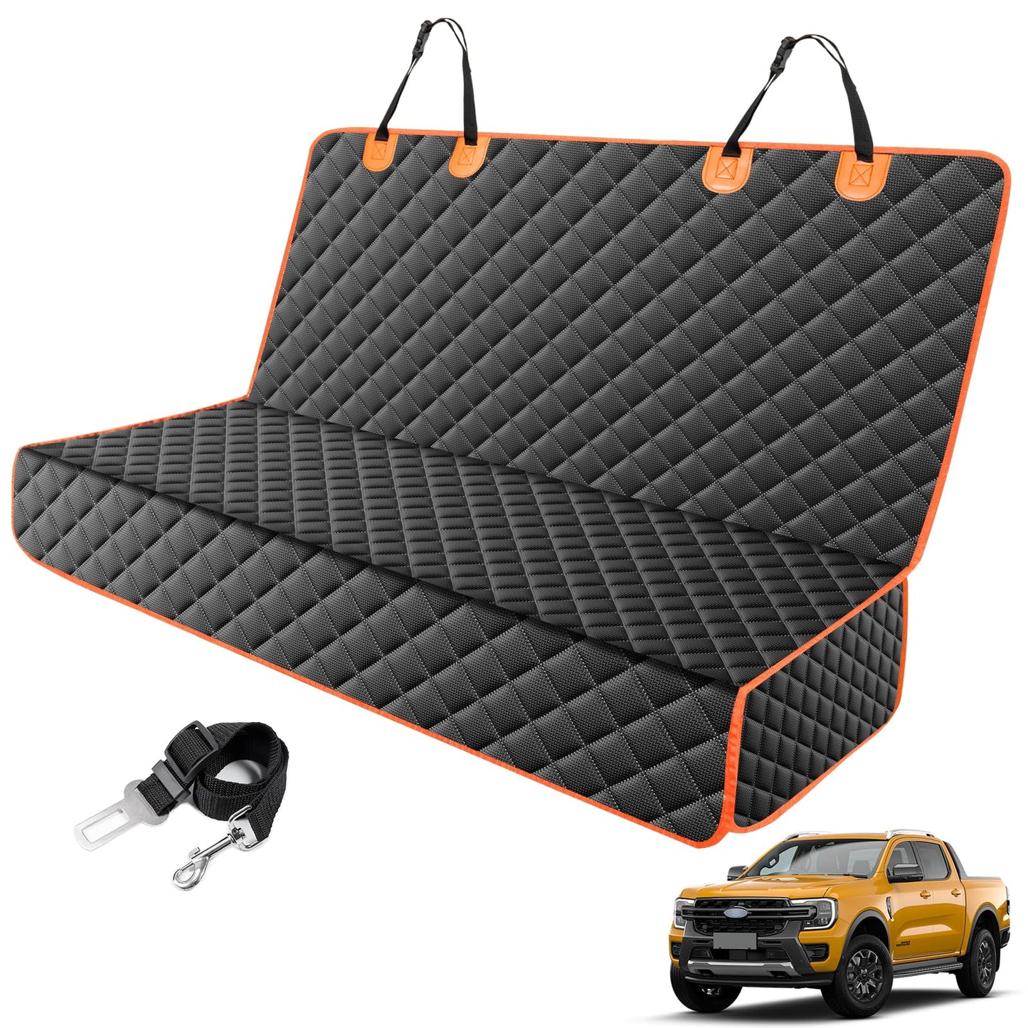 MIXJOY Dog Seat Cover for Back Seat Waterproof Dog Seat Covers for Cars, Car Seat Protector for Dogs, Nonslip Back Seat Cover for Trucks & SUV