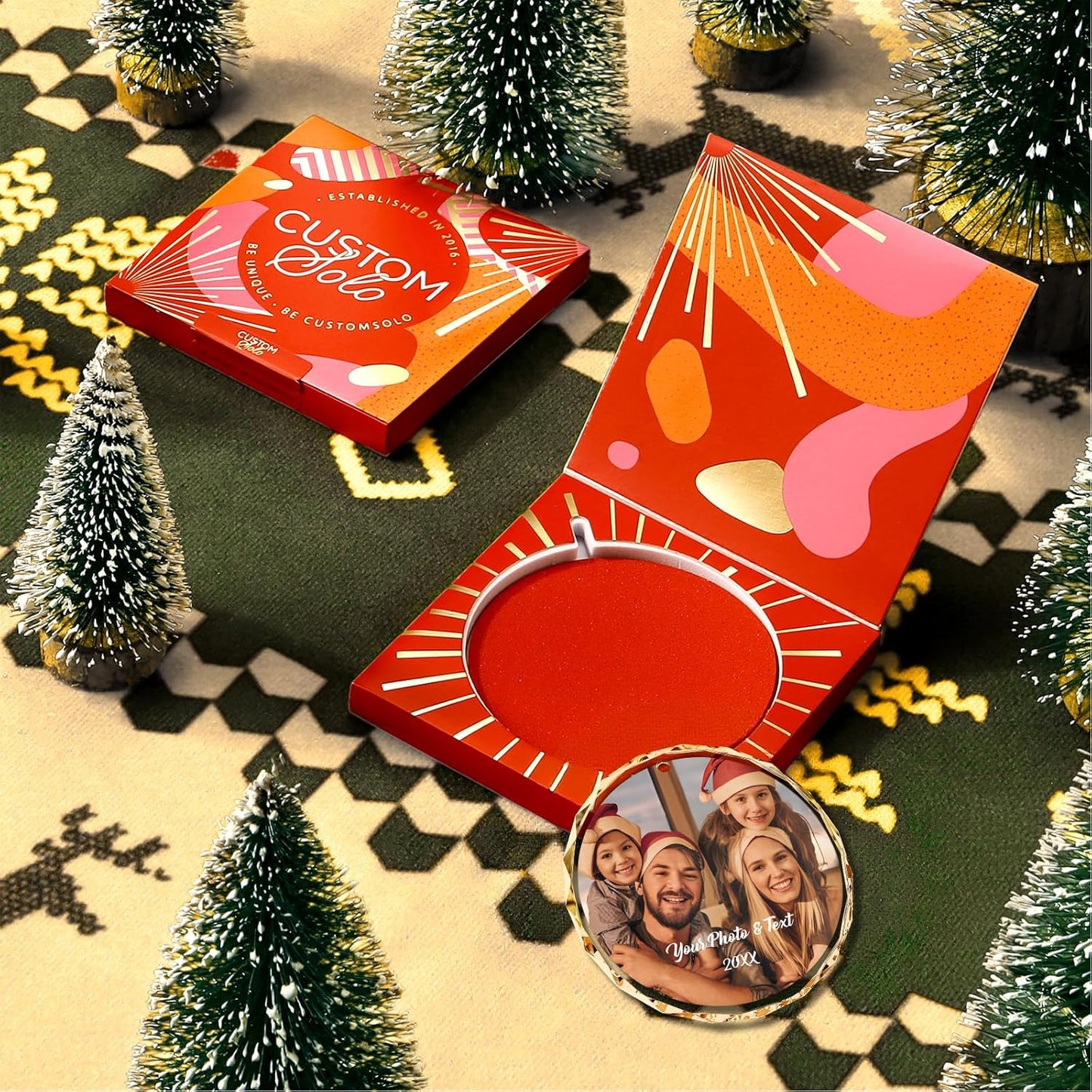 Personalized Christmas Ornaments,Custom Christmas Ornament with Photo,3"-5" Persoanlzied Family Ornaments 2025