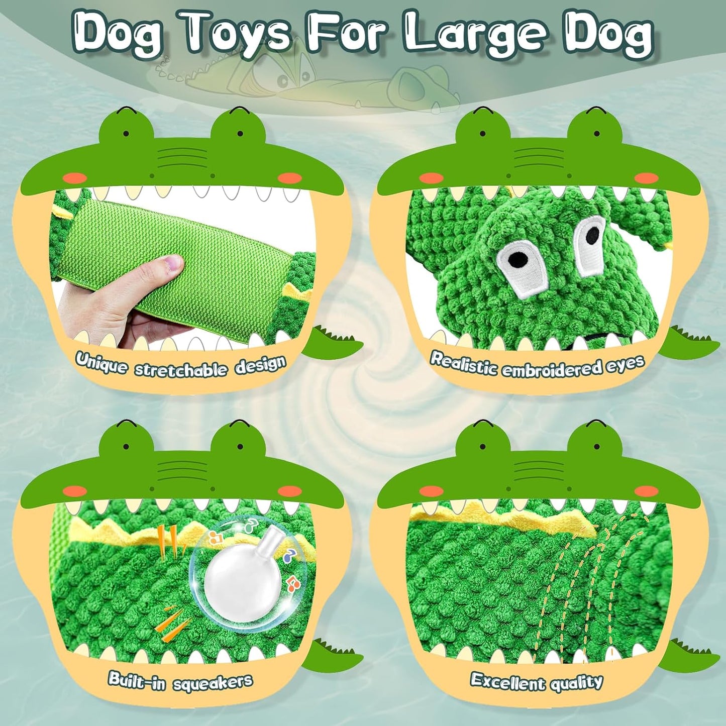 Dog Toys for Aggressive Chewers : Tough Interactive Tug of War Dog Toys-Squeaky Chew Toys for Small,Medium,Large Breed