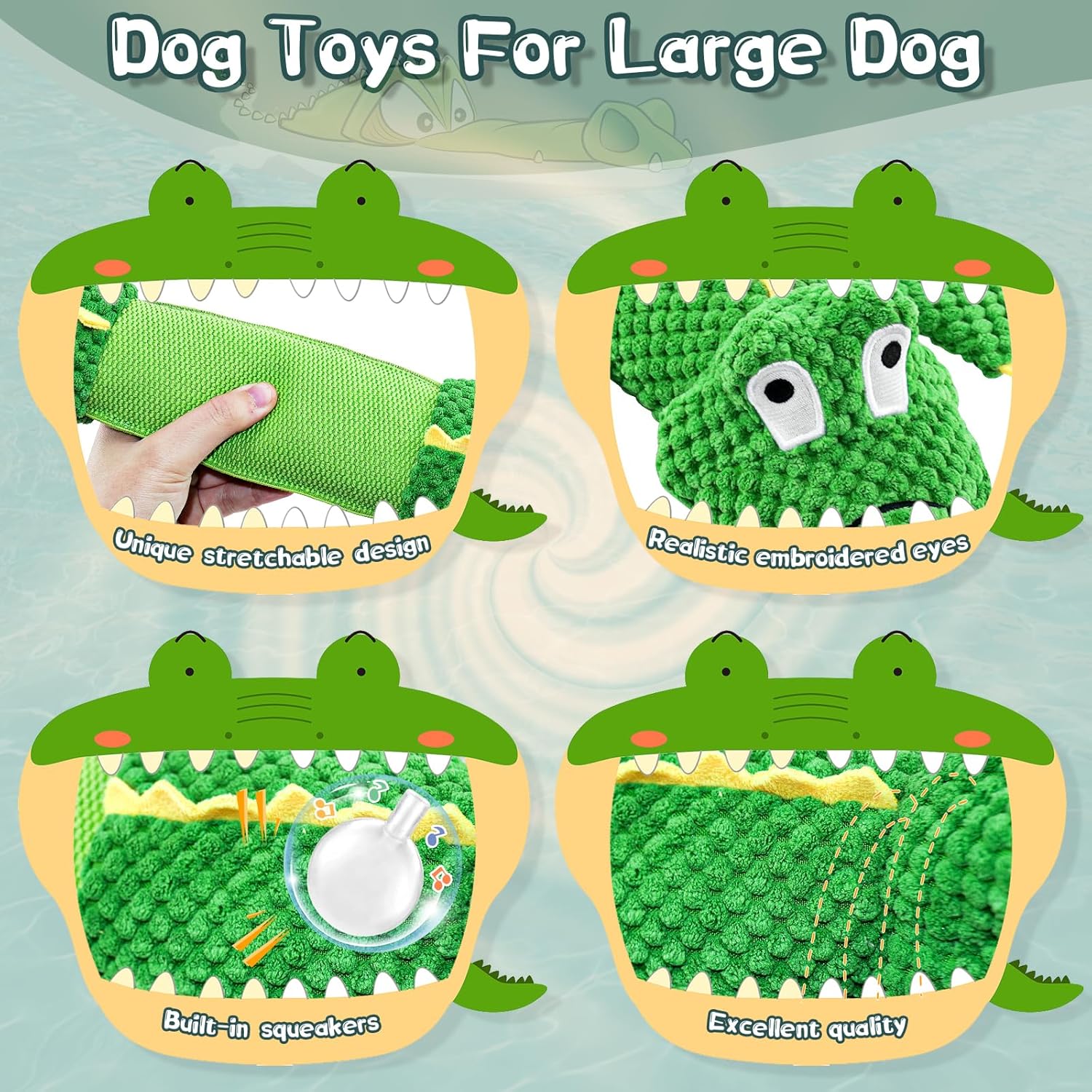 Dog Toys for Aggressive Chewers : Tough Interactive Tug of War Dog Toys-Squeaky Chew Toys for Small,Medium,Large Breed