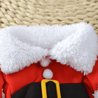Disfraz festivo de Papá Noel para perro