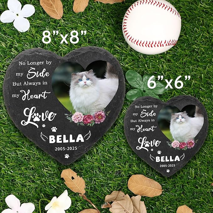 Dog Memorial Gifts for Loss of Dog Cat,Personalized Pet Memorial Stone with Photo Name