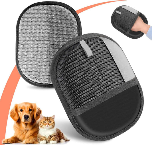 2-Pack Pet Hair Remover Gloves for Cats & Dogs